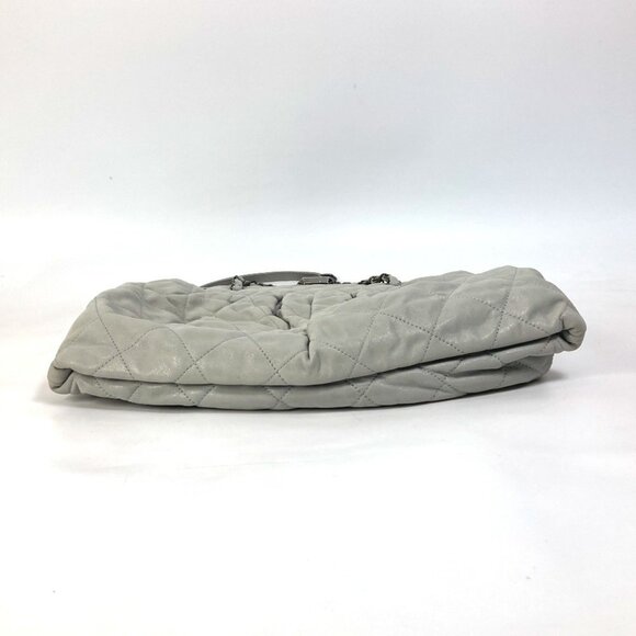 CHANEL Gray Leather Shoulder Bag - Picture 6 of 14